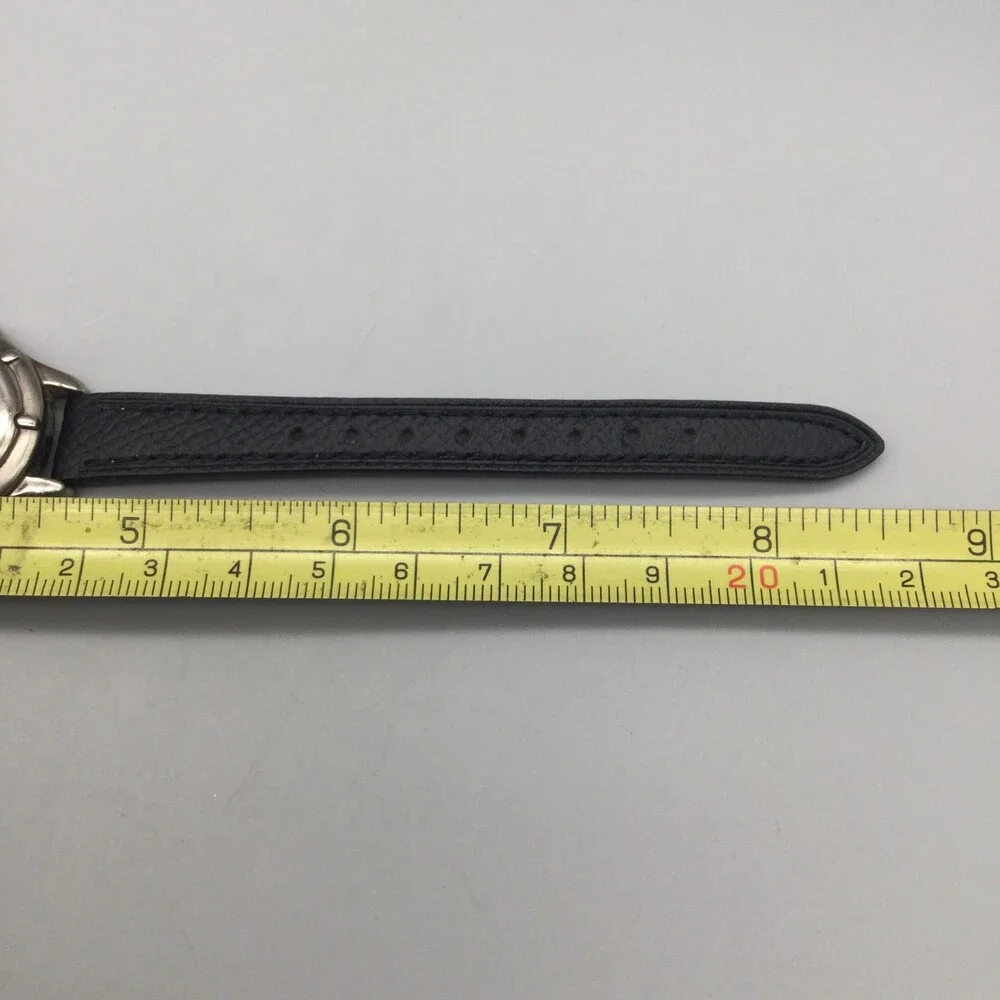 Guess Waterpro Womens Watch 28mm Blue Dial Black Leather 50M New Battery